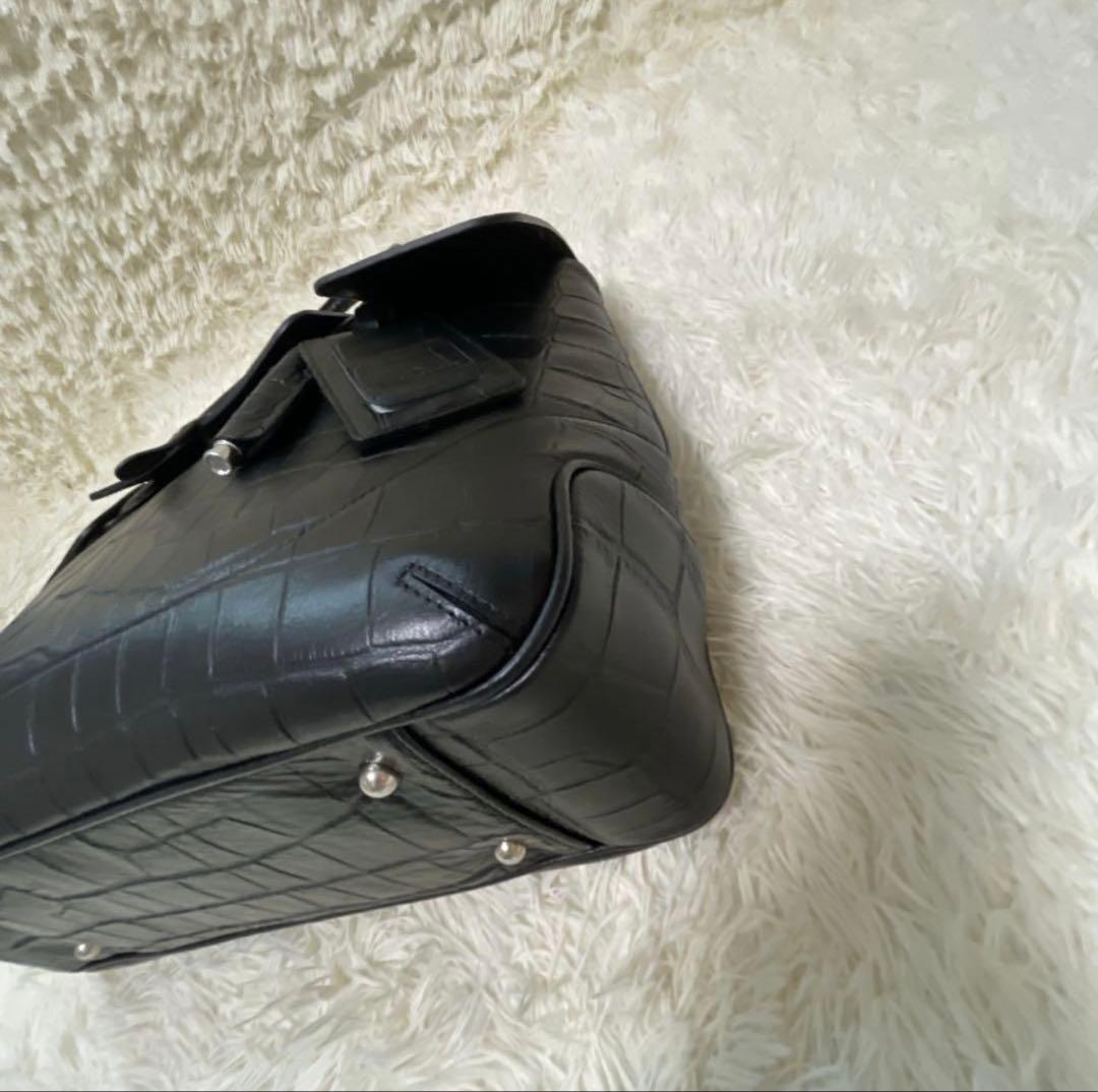 【美品】ペッレモルビダ メイデンボヤージュ クロコ フラップトートバッグ