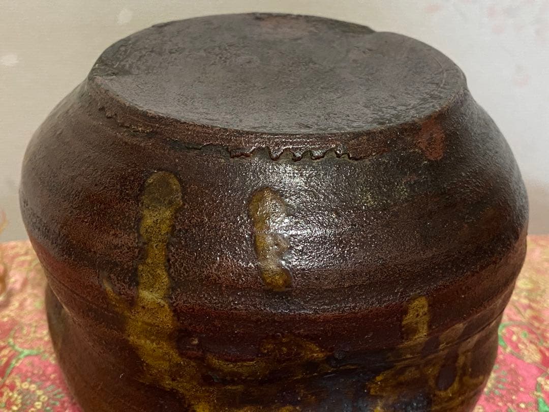 ♦江戸時代 古丹波 四方形 建水 茶道具 四方鉢 丹波焼 古美術品 骨董品