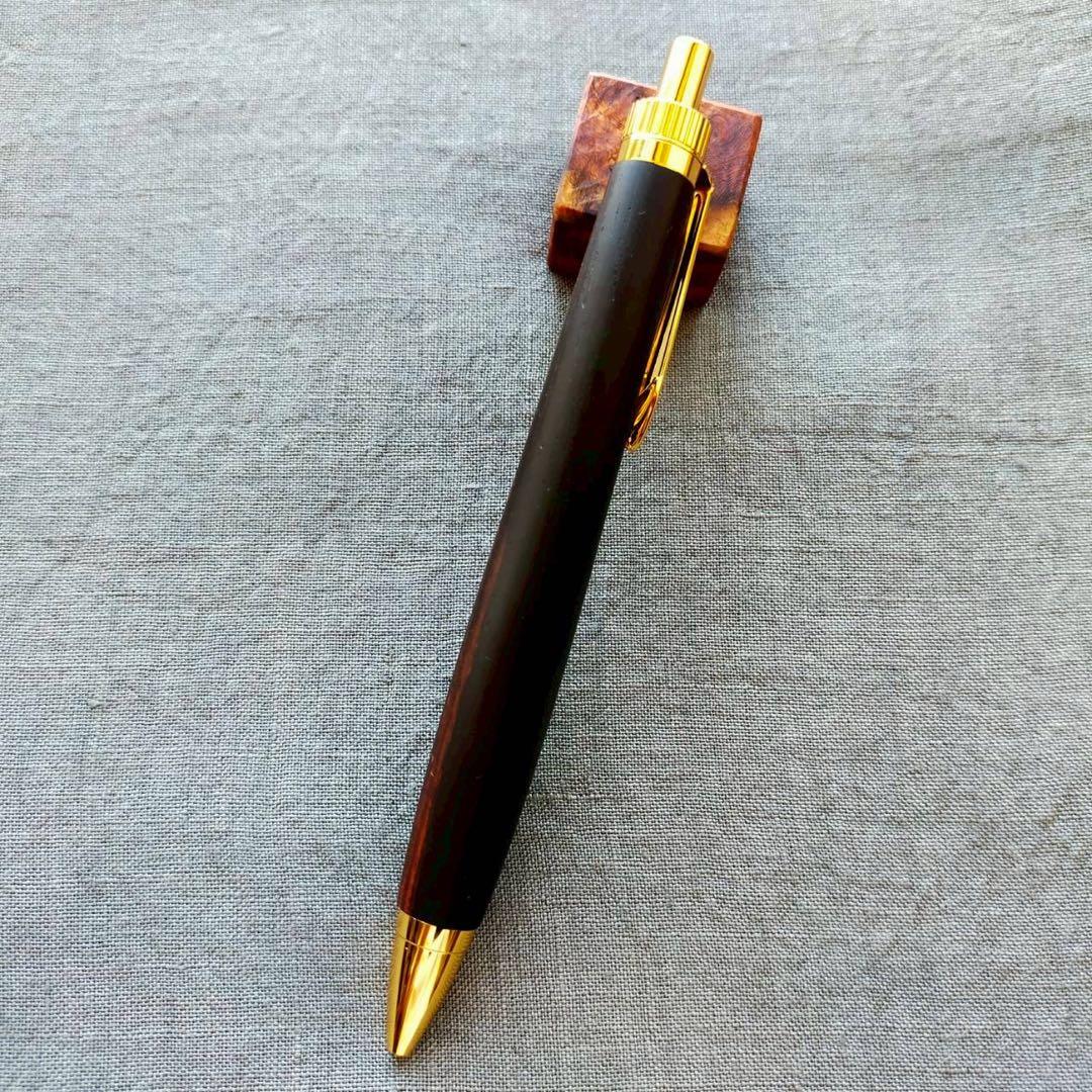 【専用】　本紫檀　ツートン　ローズウッド　木軸ボールペン　G2　ゴールド