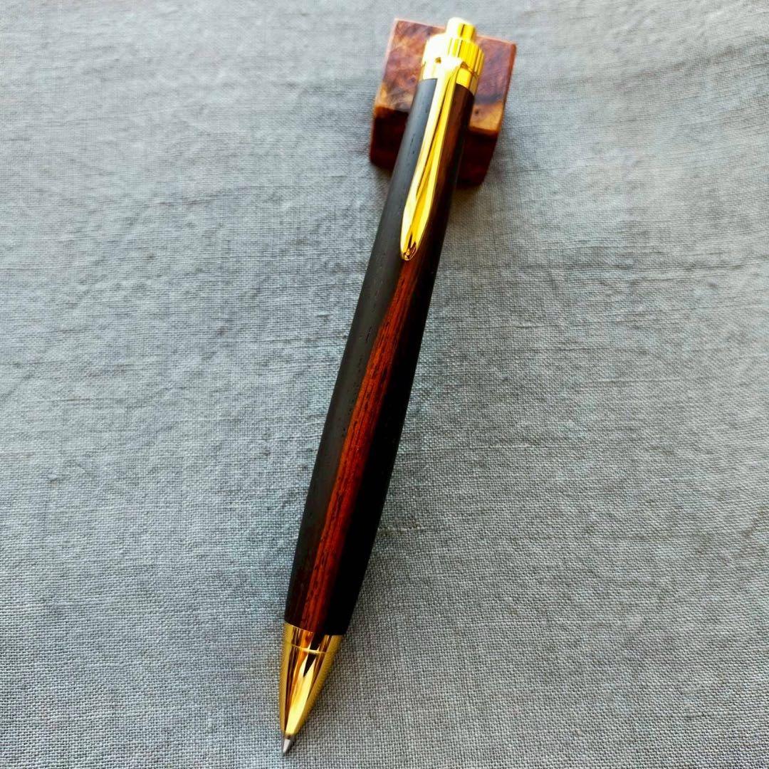 【専用】　本紫檀　ツートン　ローズウッド　木軸ボールペン　G2　ゴールド