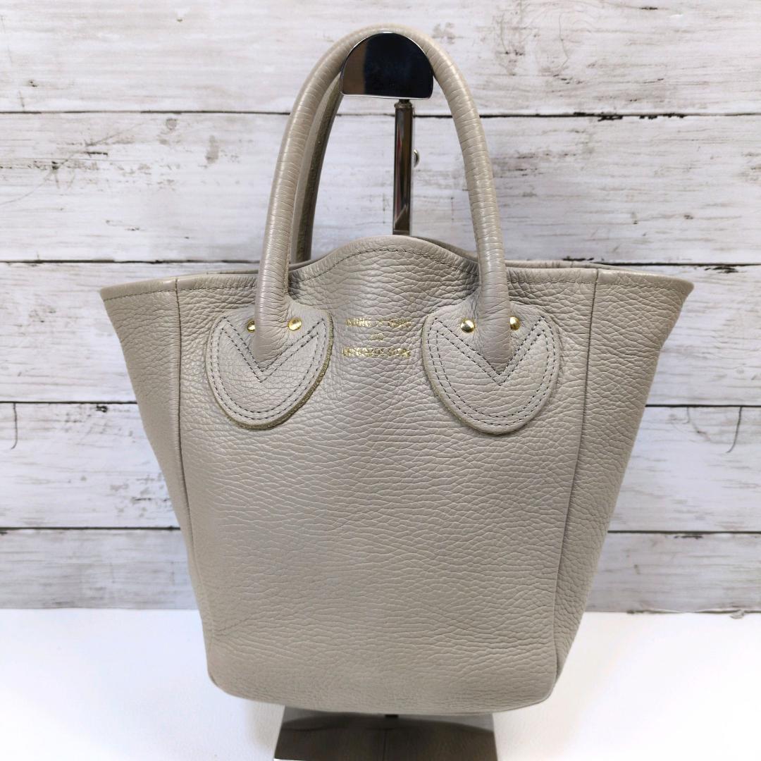 ヤングアンドオルセン プチレザートート ショルダーバッグ グレージュ 2way