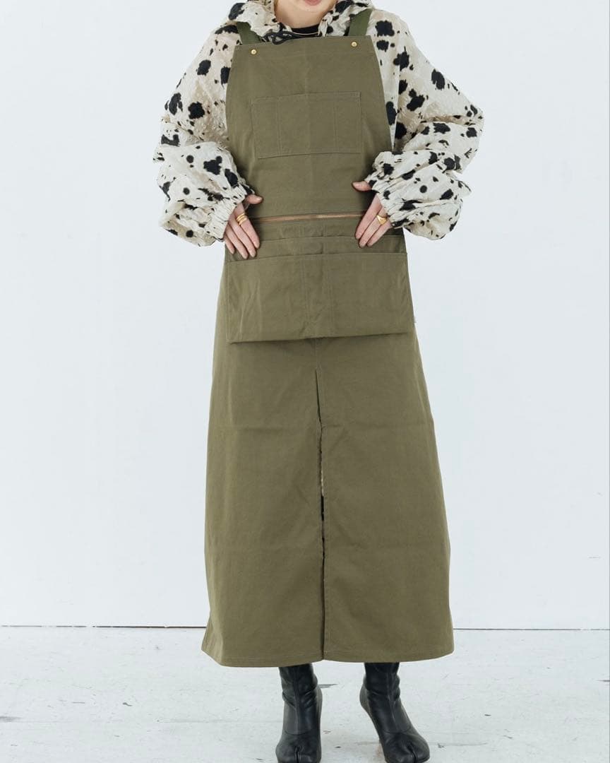 POCKETS エプロンkhaki (nylon chino)
