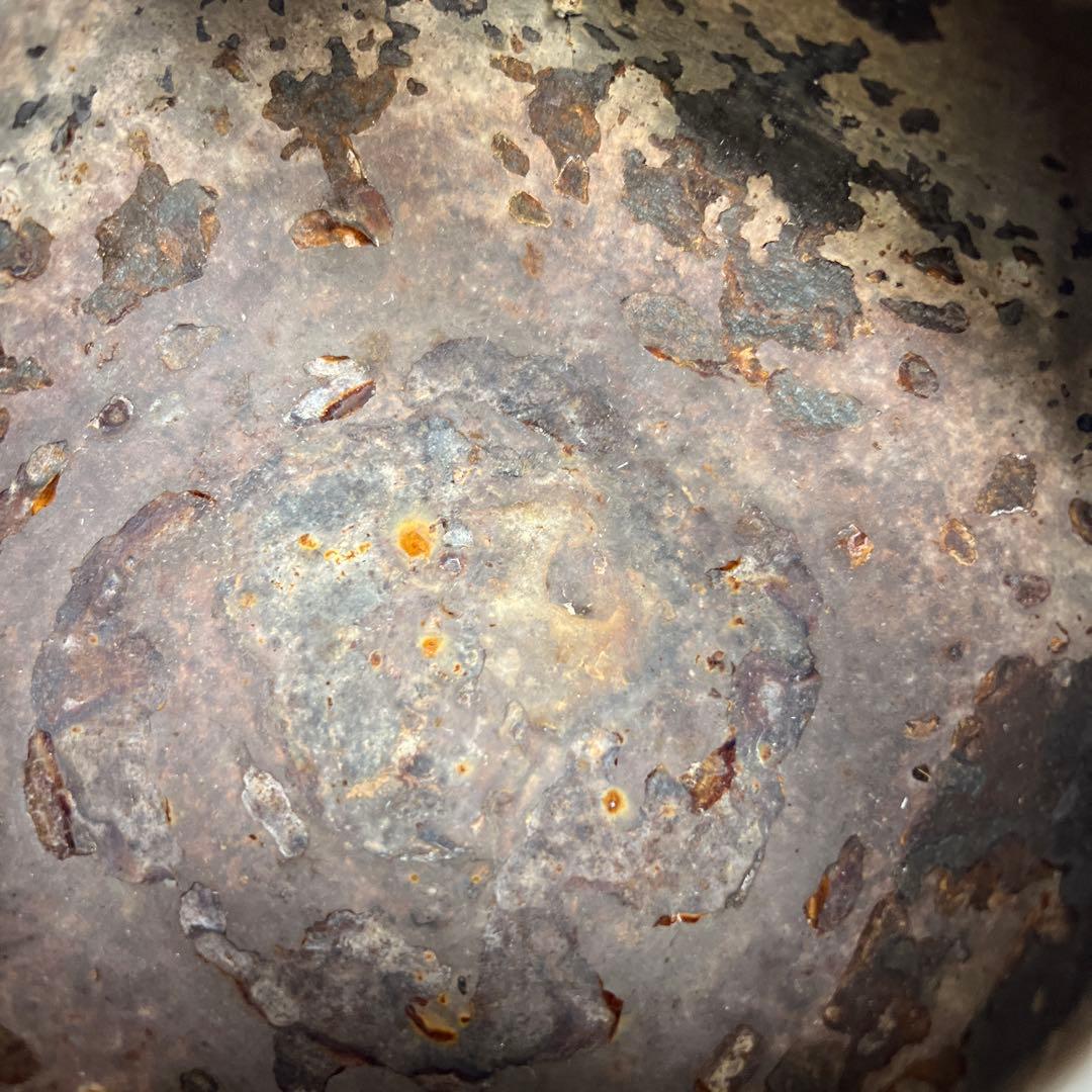 精金堂　雷文象嵌把手八角鉄瓶　合箱　1708g 東Y7-0509⭐︎2Fトニチ