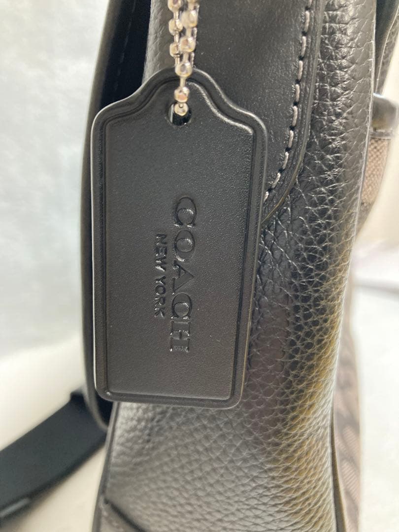 ✨良品✨COACH ブラックレザー ショルダーバッグ※訳あり★