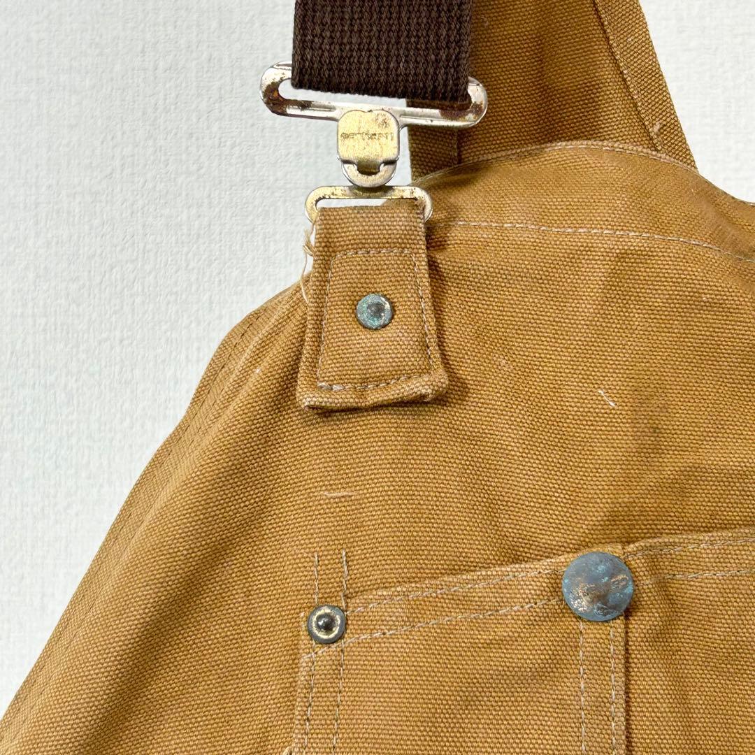 カーハートオーバーオールダブルニーC943ペインターパンツw56極太アメリカ古着