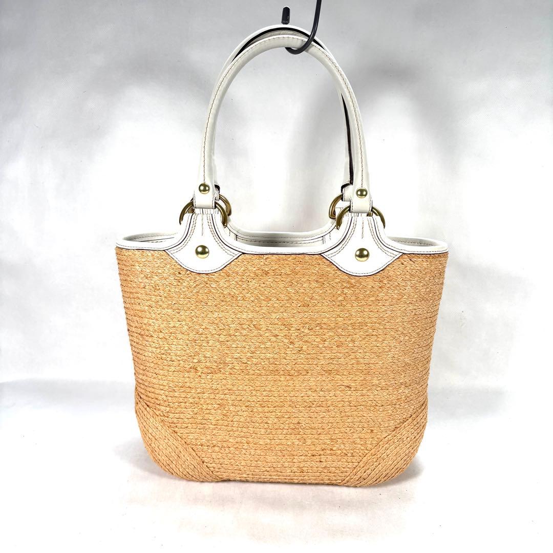 【美品】コーチ　ハンドバッグ　ショルダーバッグ　ティーローズ　カゴバッグ