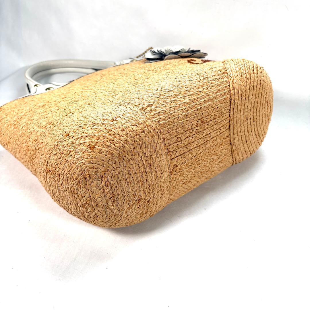 【美品】コーチ　ハンドバッグ　ショルダーバッグ　ティーローズ　カゴバッグ