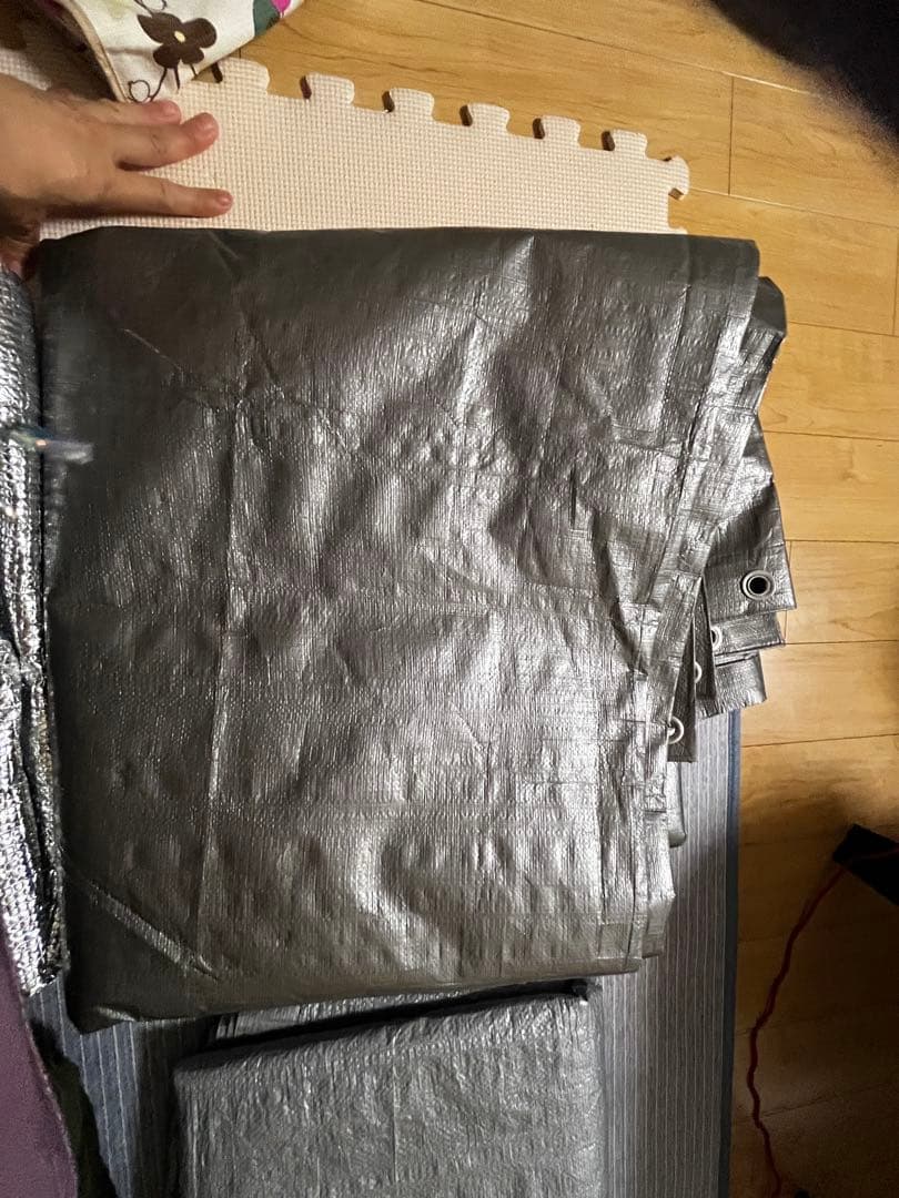 DOD ワンポールテント RX (L) カーキ　鉄？ペグ　アルミシートなどセット