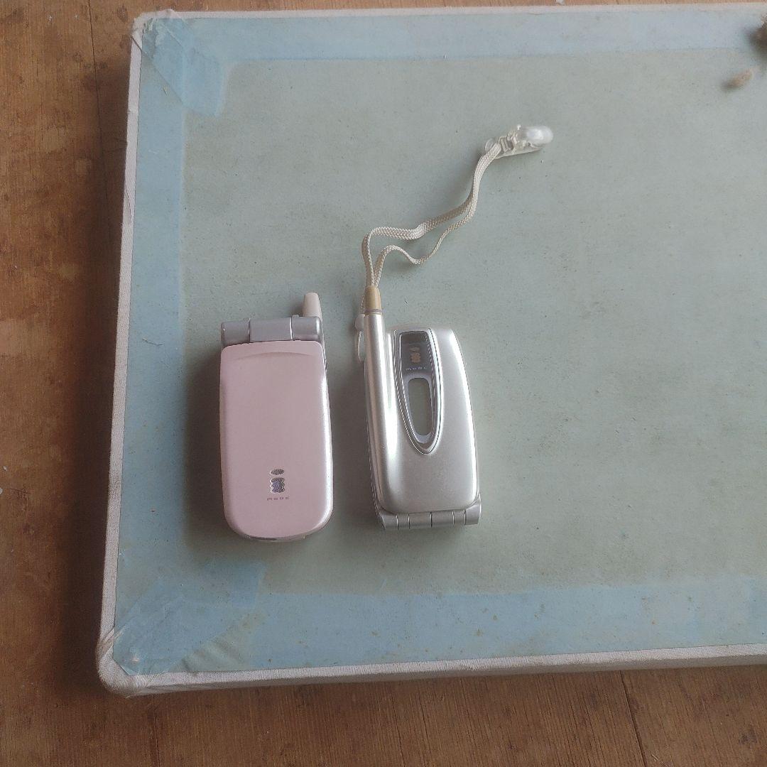 折りたたみ式携帯電話 シルバー ピンク セット