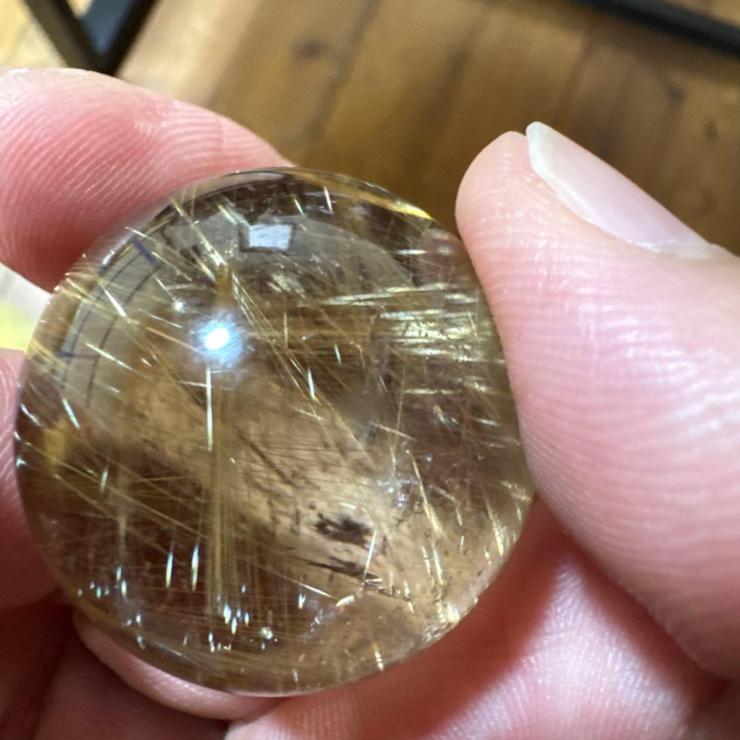 【極上品】コレクション級　ゴールドルチルスフィア 丸玉　約3.4cm 鑑定書付き