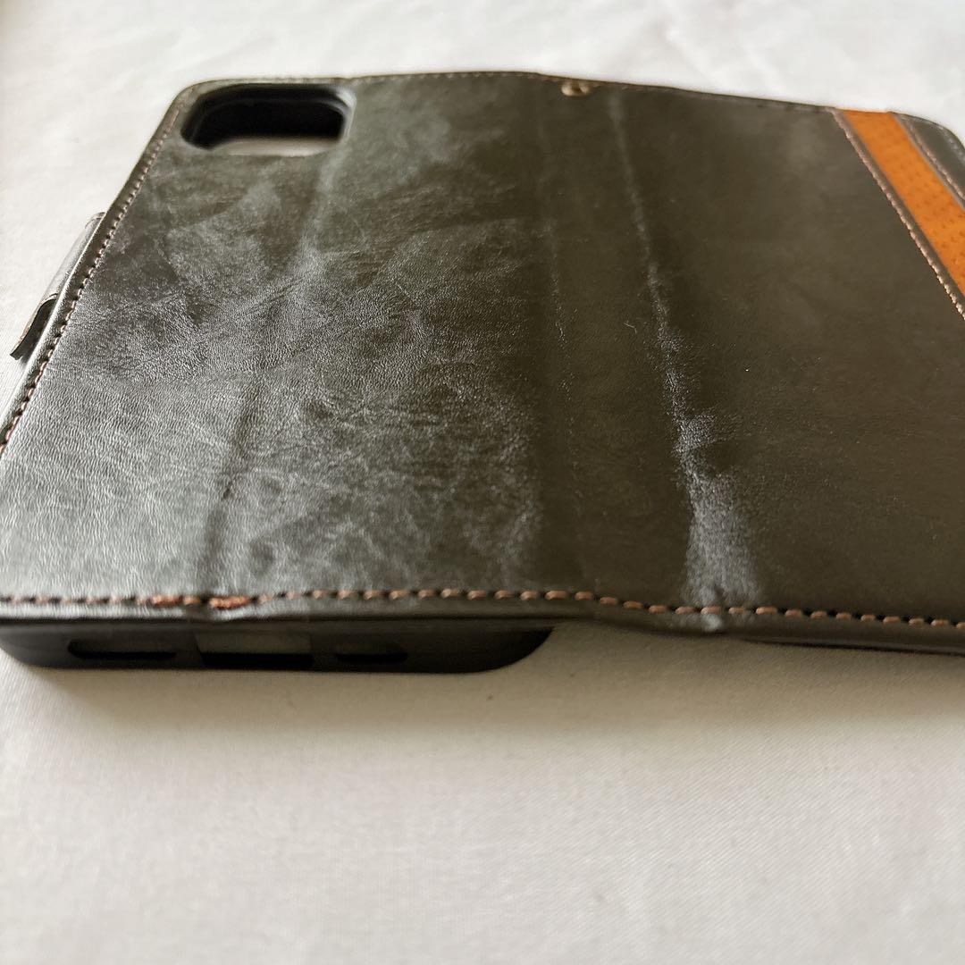 iPhone 13 ケース 手帳型ケース カード収納 スタンド ブラック