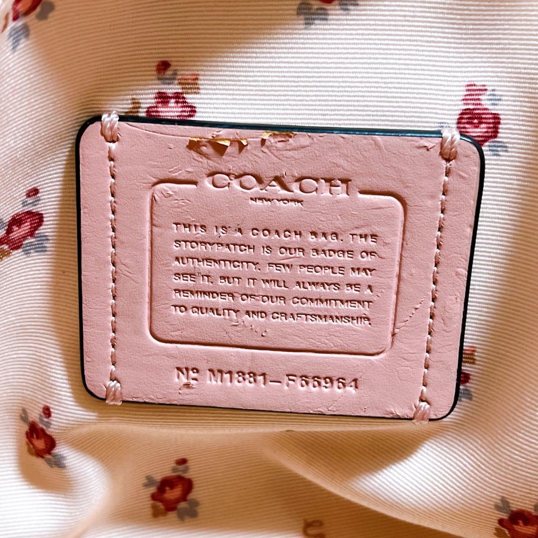 コーチ ショルダーバッグ　ハンドバッグ　2way デニム　レザー F66964