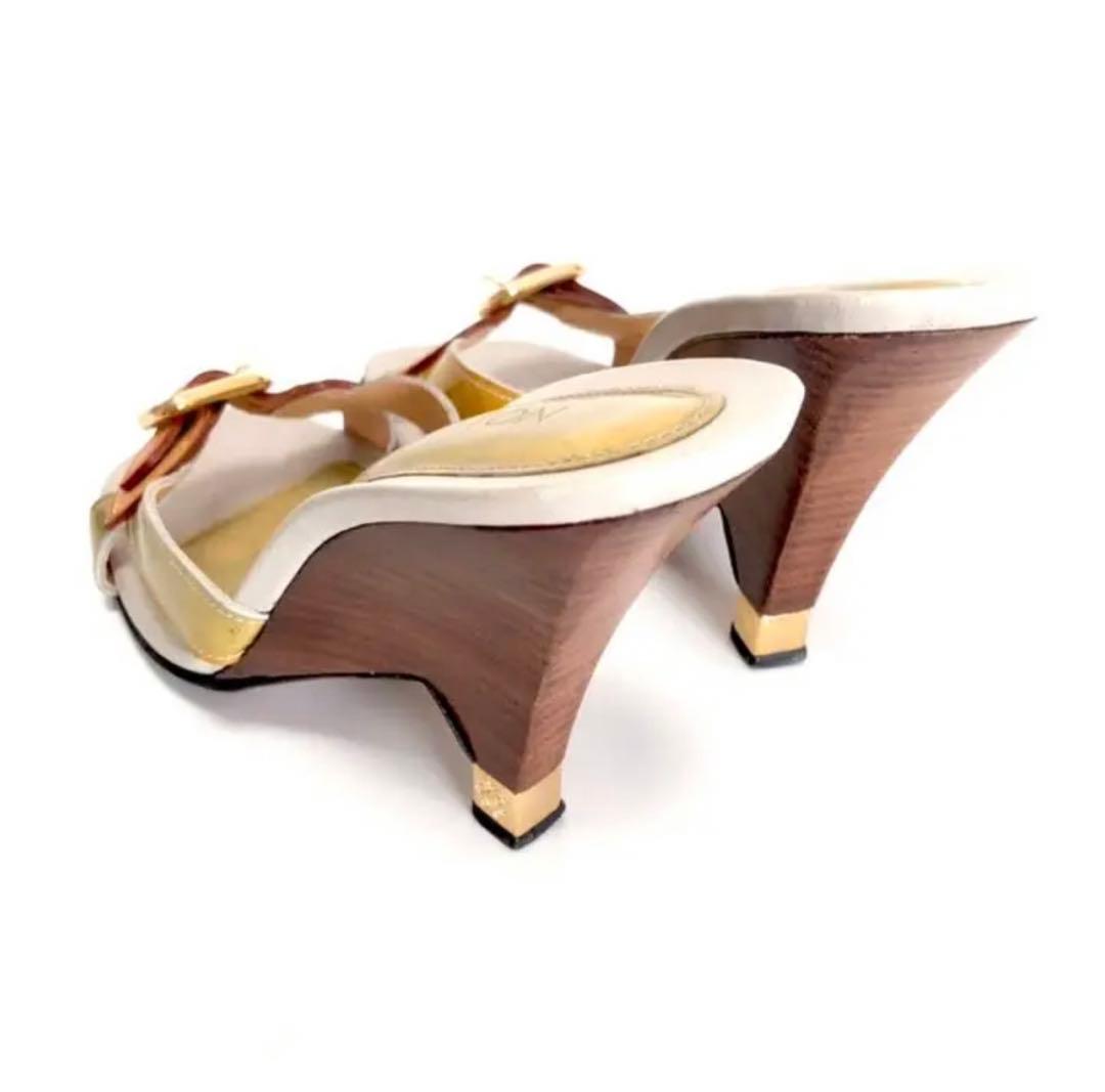 ルイヴィトン　ヴェルニ サンダル　ミュール　イエロー　エナメル　36 1/2