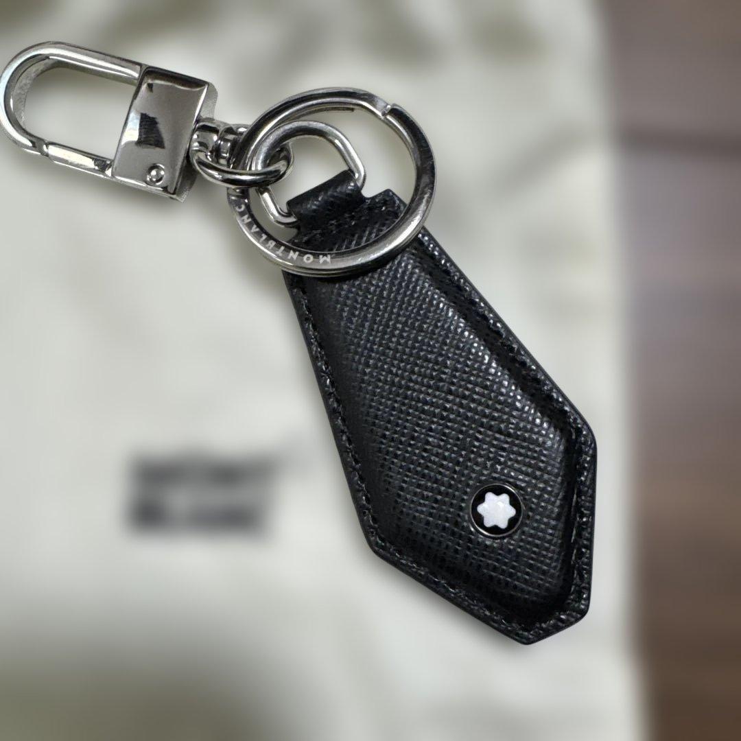 MONT BLANC ブラックレザー キーホルダー
