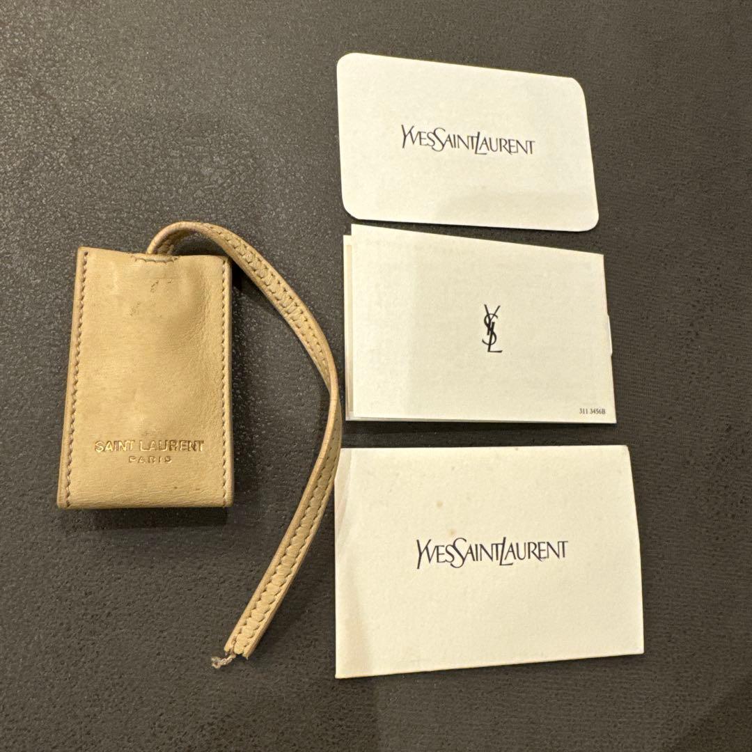 サンローラン　YVES SAINTLAURENT Yラインハンドバッグベージュ