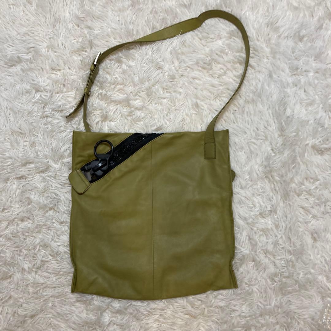 【レア】Kawa Kawa カワカワ ショルダーバック ビッグファスナー レザー