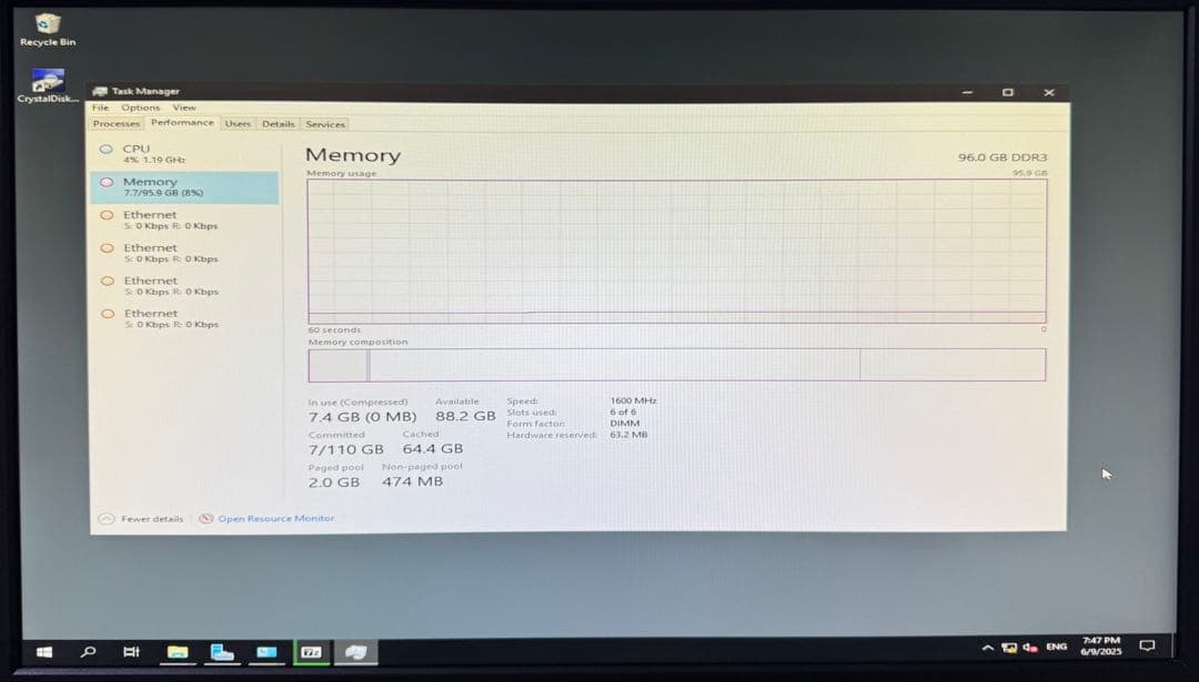 サーバーPowerEdge R320 2470v2 96GB 240GBx4