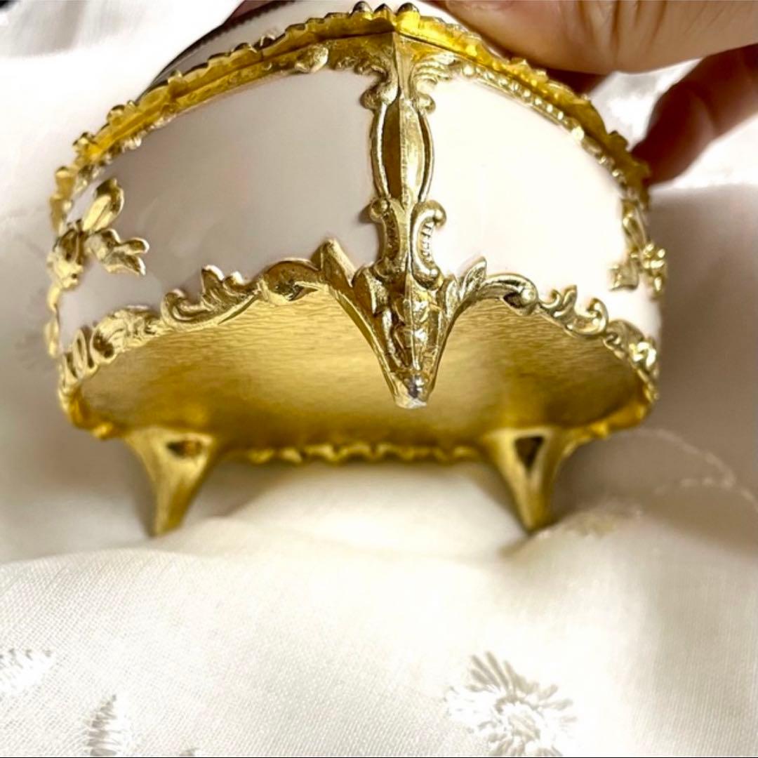 ◆ヴィンテージオルゴール ジュエリーボックス カメオシェル 世界に一つだけの花②