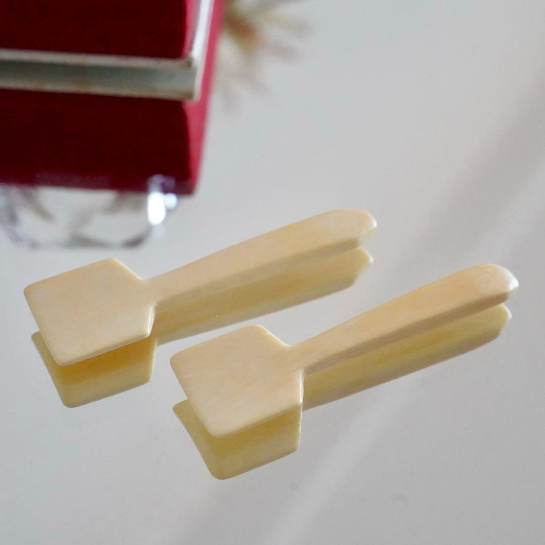 美品★オールドバカラ キャメル ソルトスプーン付 ソルト＆ペッパー 塩・胡椒入れ