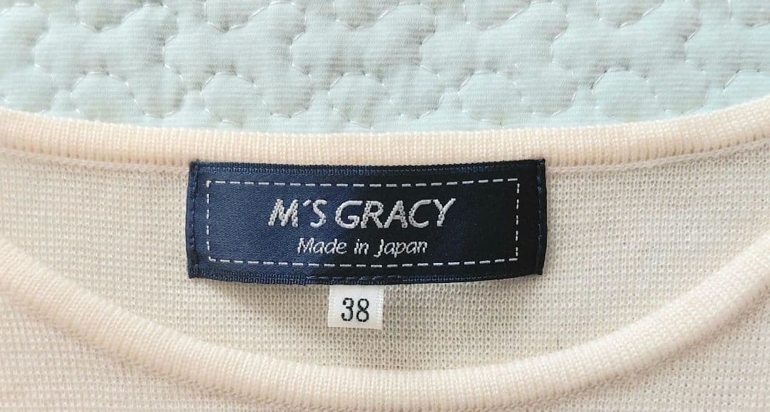 M’S GRACY リボン カメリア フリル ニット 38 美品