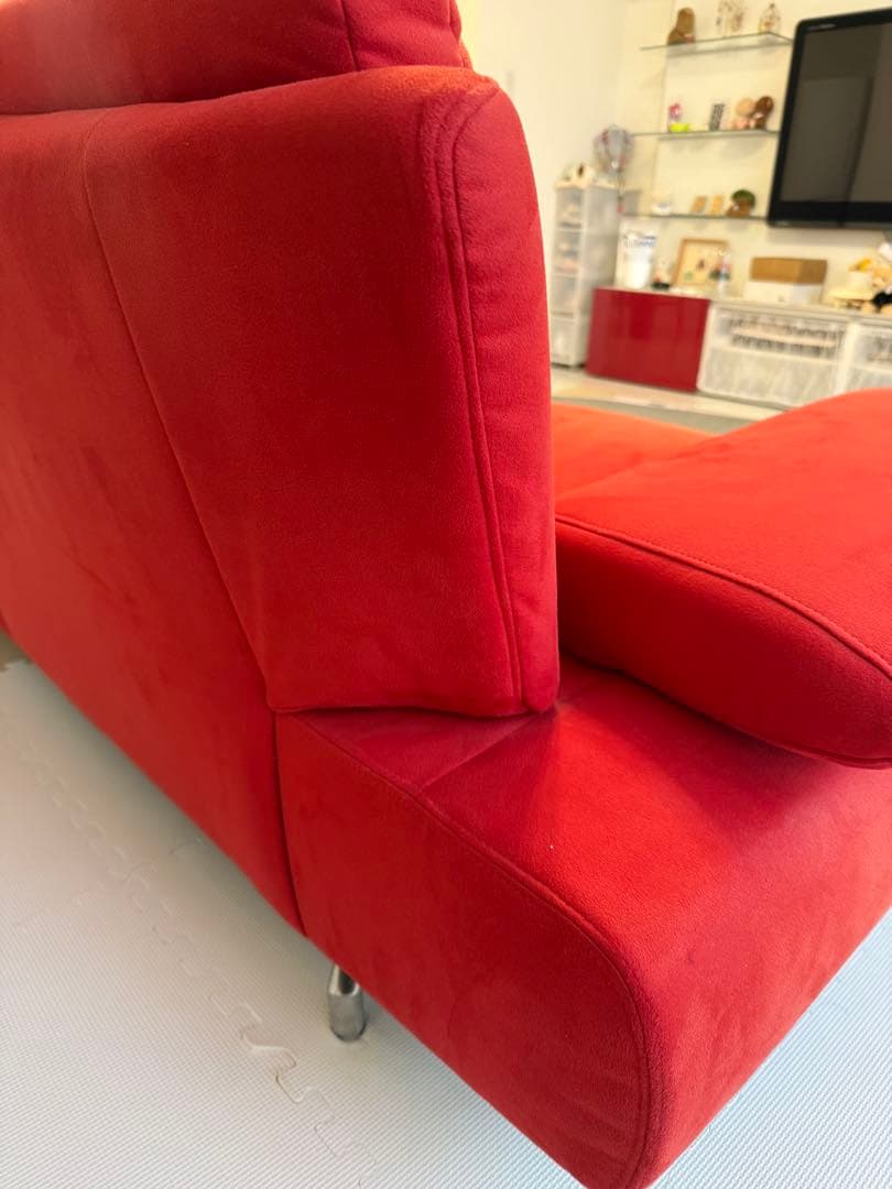 直接引取り限定 ★☆ ソファ ３人掛け 赤 レッド 東京都国分寺市の戸建て2階