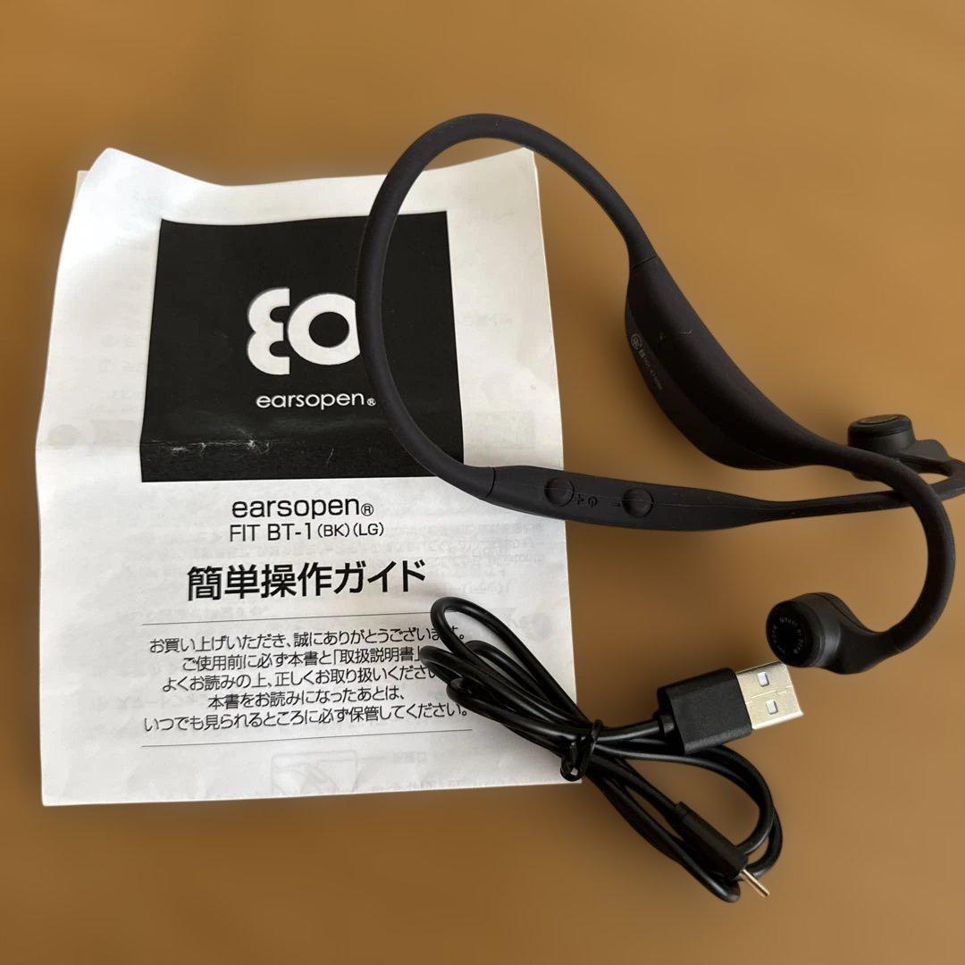 〖美品〗earopen FIT BT-1 骨伝導イヤホン ブラック
