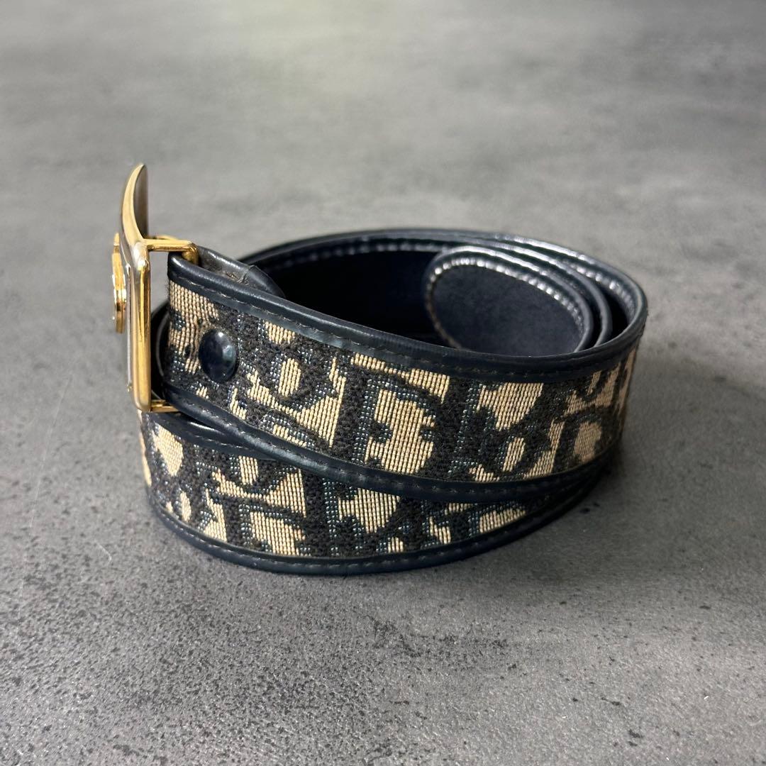 小物 Dior CD Logo Trotter Pattern Belt y2k