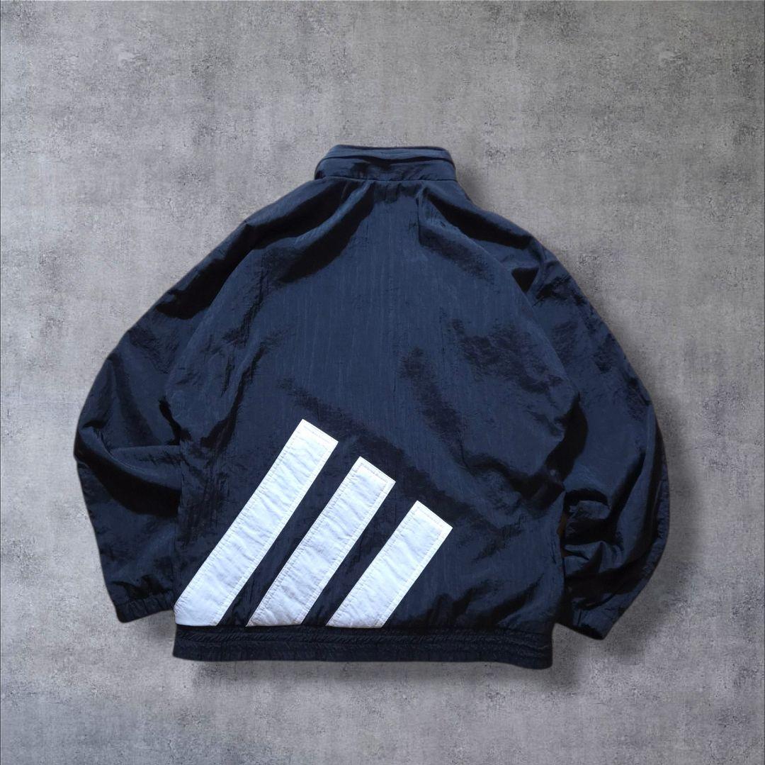 90sadidasアディダスナイロンジャケット銀タグ万国旗タグ刺繍