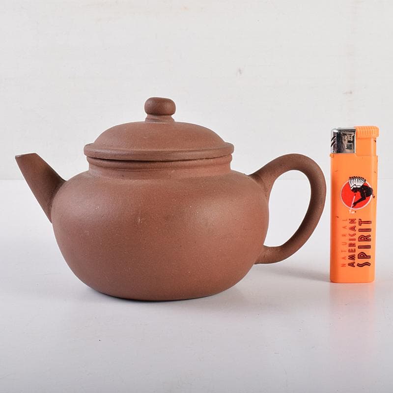 中国　花間伴咏月下侶吟　紫砂　朱泥　急須　茶壷　M　R7654