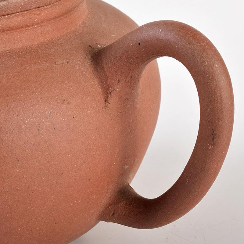 中国　花間伴咏月下侶吟　紫砂　朱泥　急須　茶壷　M　R7654