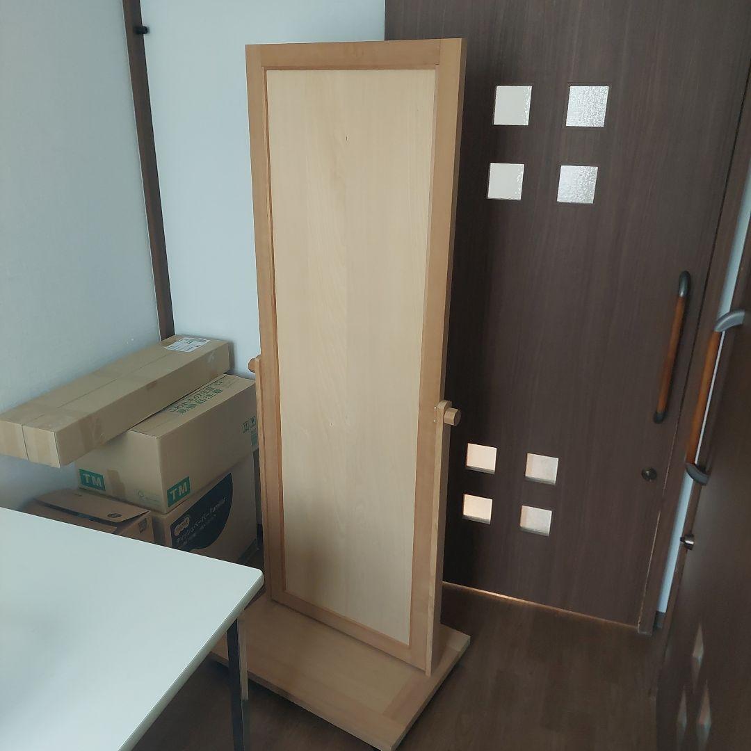 ナチュラル木製スタンドミラー 3つあります