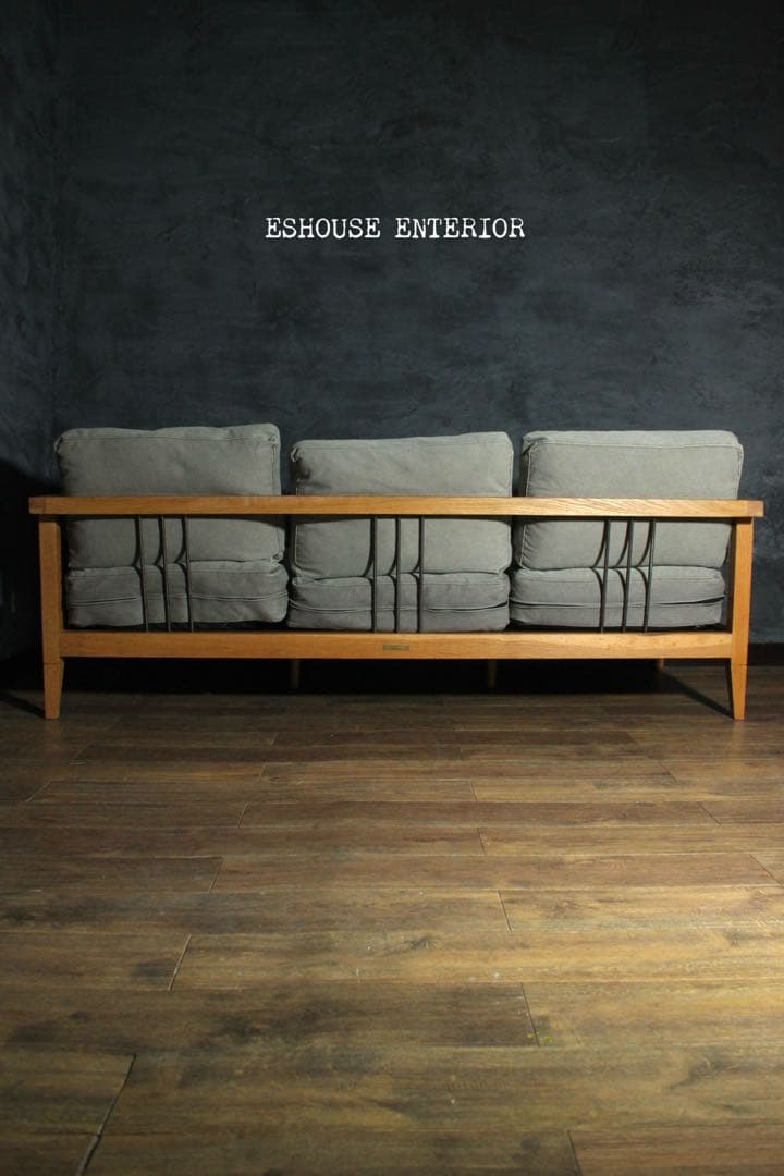 首都圏送無料〜a.depeche solo 3aeat 無垢20万フェザーソファ