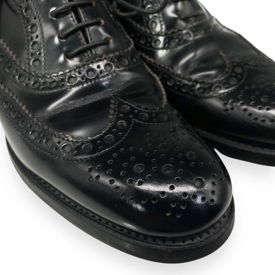 美品■チャーチ　BURWOOD　ビジネスシューズ　ウィングチップ　黒