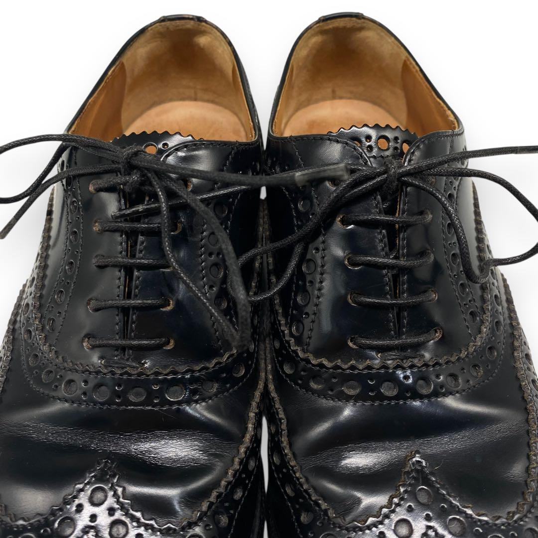 美品■チャーチ　BURWOOD　ビジネスシューズ　ウィングチップ　黒