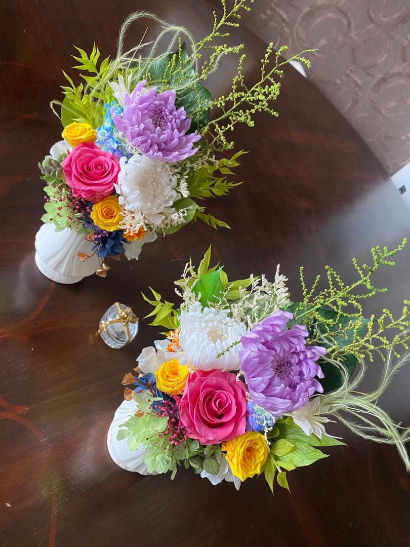 仏花プリザーブドフラワーアレンジメント2個セット