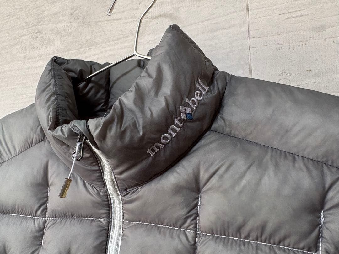 mont-bell モンベル ライト ダウン ジャケット Mサイズ 軽量 灰緑色