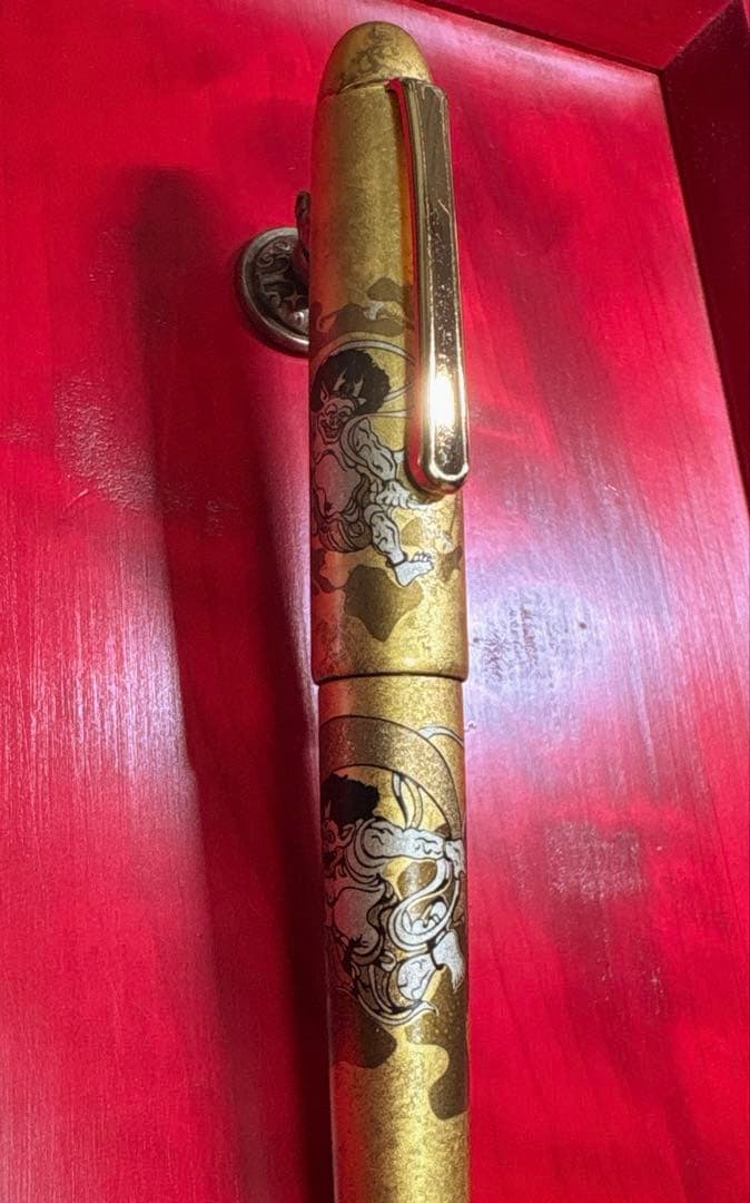 プラチナ万年筆　風神雷神