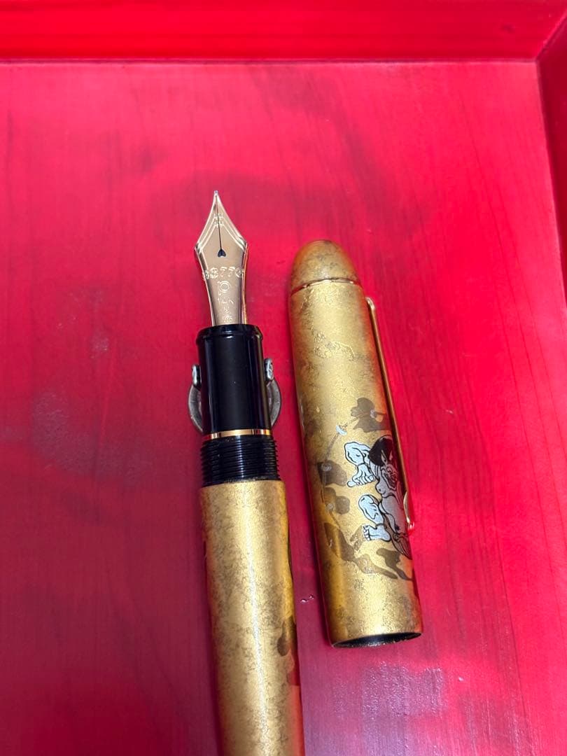 プラチナ万年筆　風神雷神