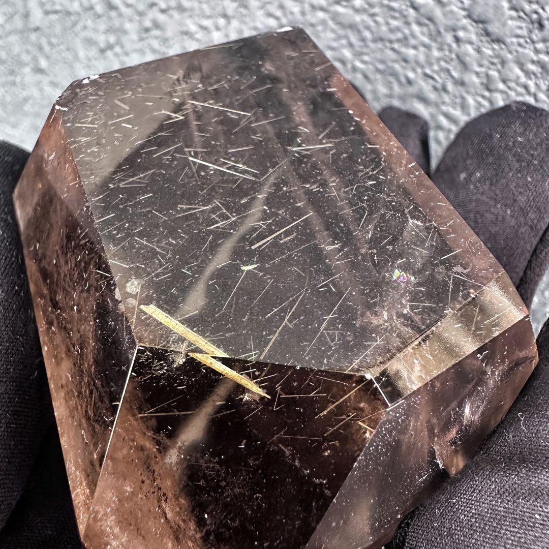 高級品❗️虹入り☆スモーキーゴールドルチル タイチンルチルフリーフォームA1211