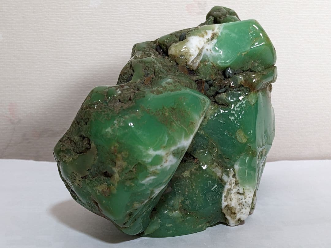 ♦鑑賞石飾り 置物？ 中国翡翠 水石 盆石 鉱物 置物 飾り 骨董品