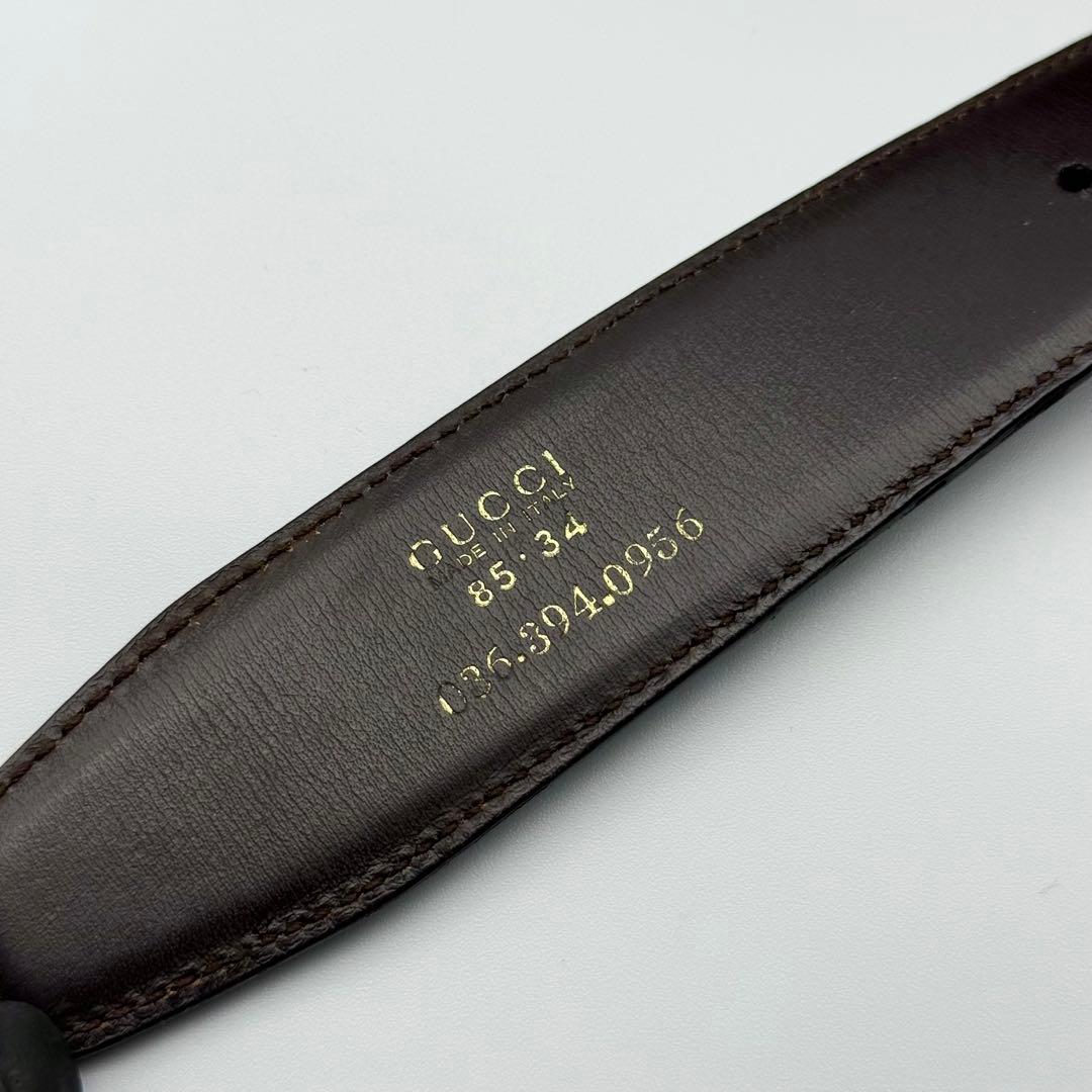✨良品✨GUCCI ベルト Gバックル ゴールド金具 純正ベルト レザー