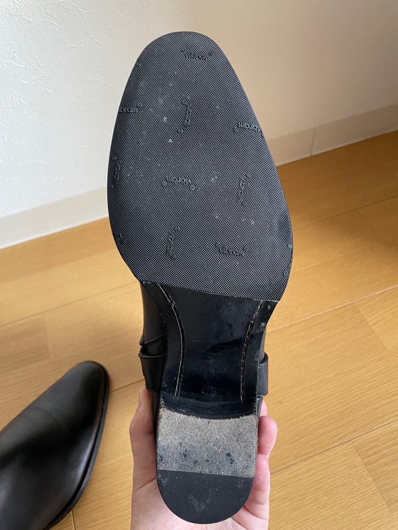 正規品 サンローランパリ メンズ レザーブーツ 黒 42 1/2