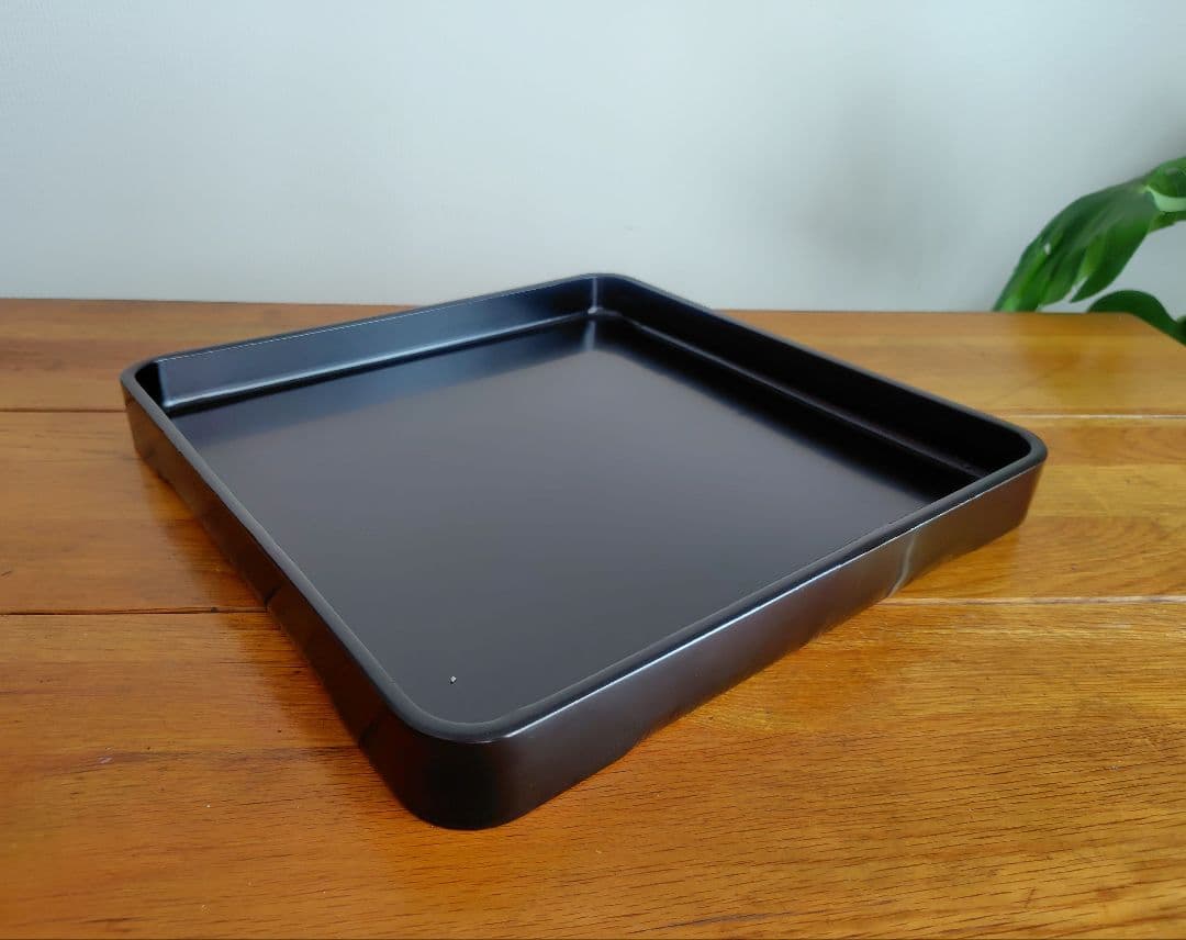 アンティーク　漆塗り膳　9枚セット　木箱付き　明治大正〜　約36.5cm　漆器