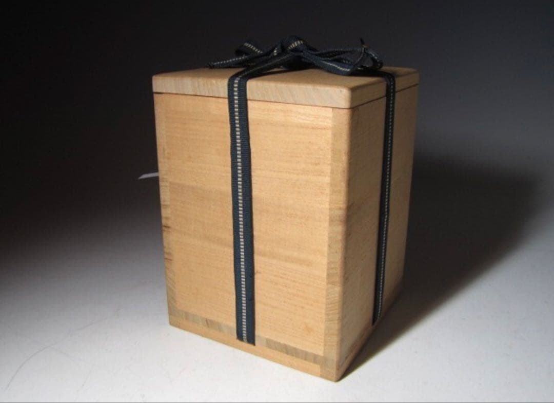 江戸期 京薩摩 帯山造 金襴手花入！7712