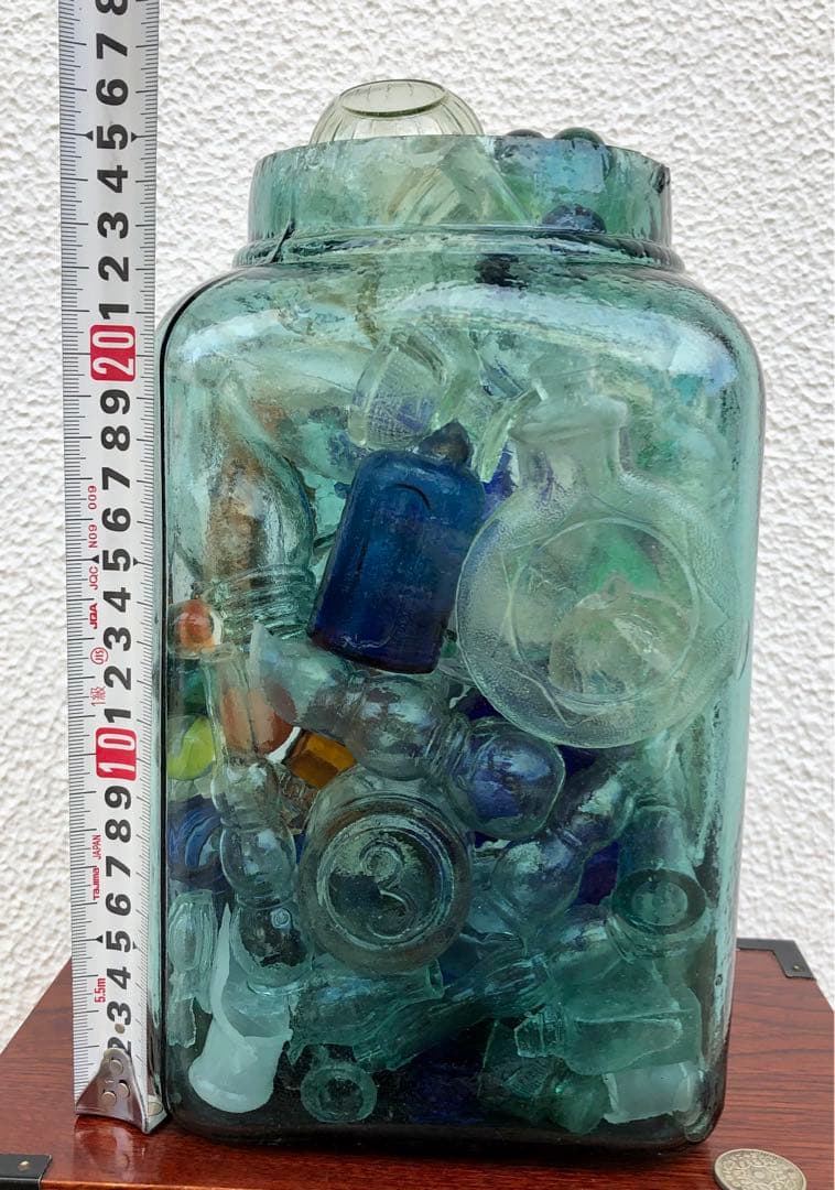 24 レトロ瓶 サンキャッチャー 海苔瓶 いろいろ キラキラ ガラス ビンテージ