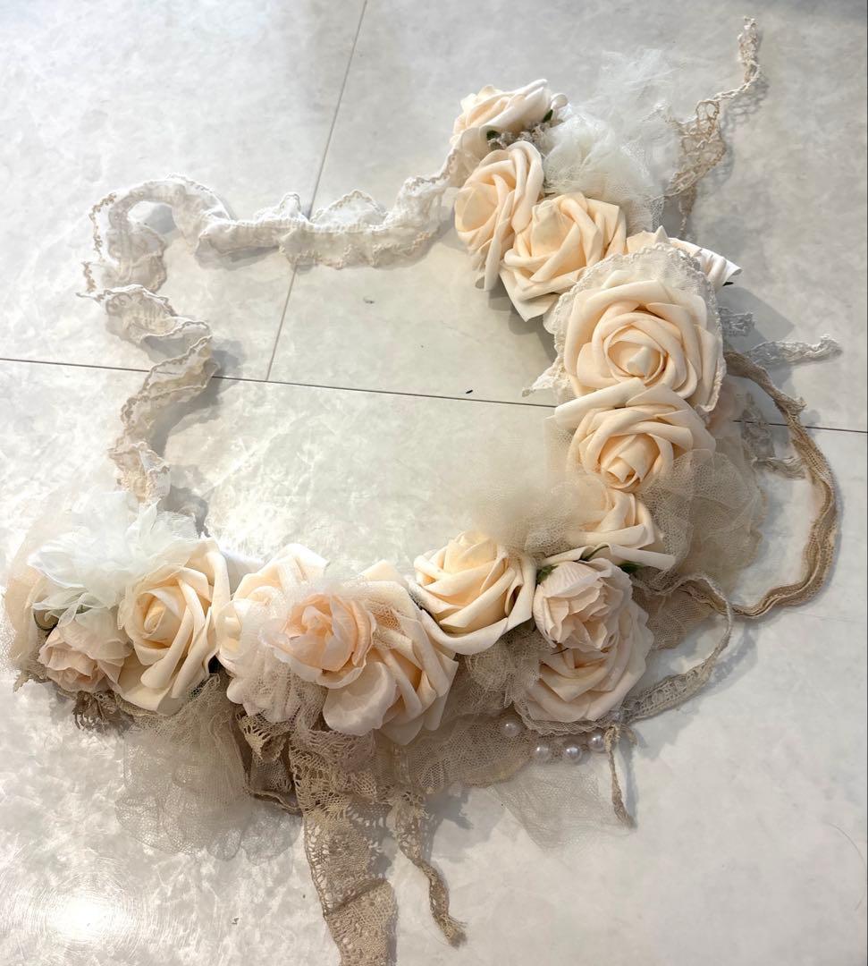 アンティーク雑貨 Romantic Rose Garland.
