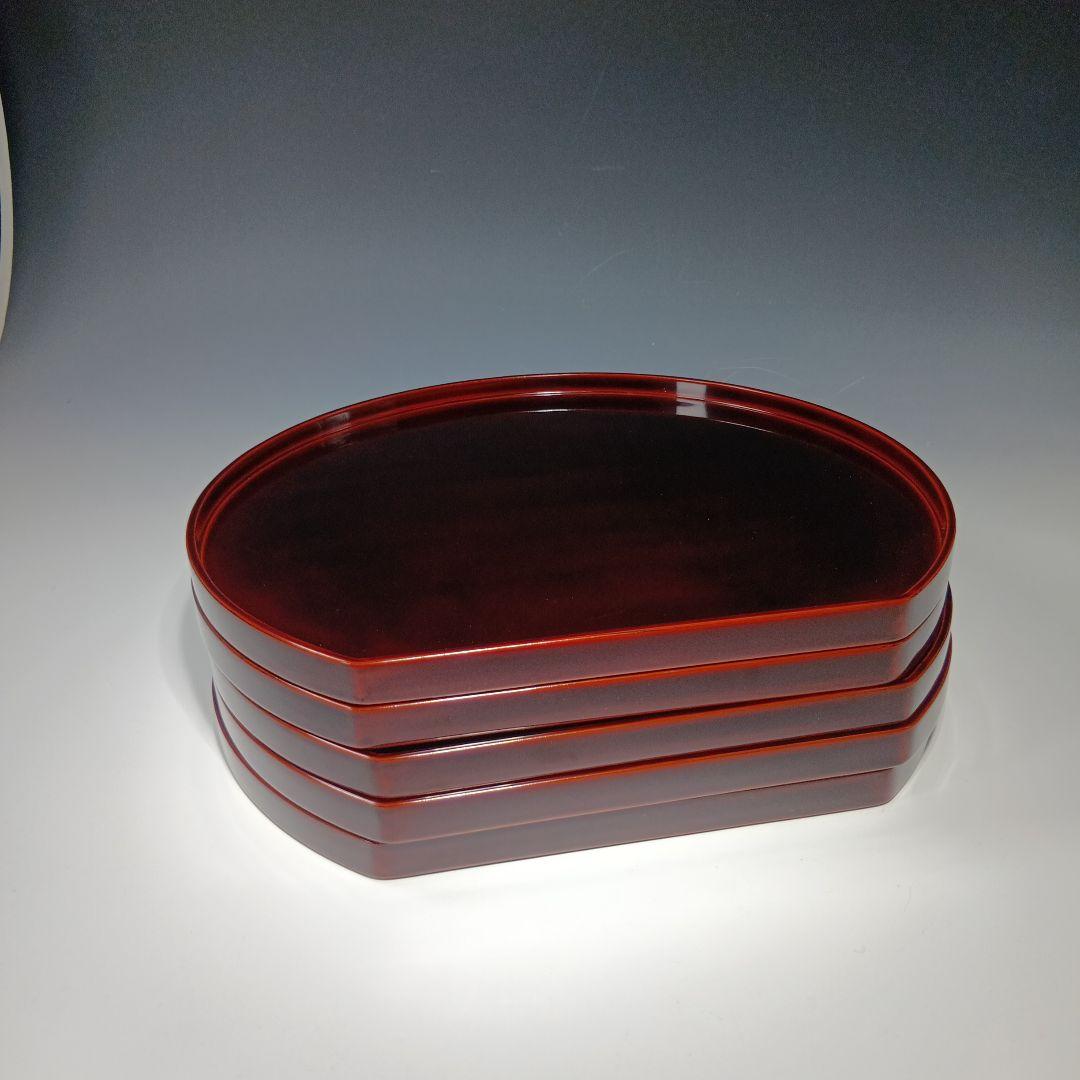 最終値下げ輪島塗　半月卓上膳　5枚　共箱