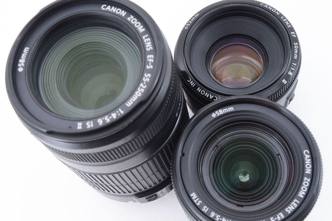 Wi-Fi/保証/canon kiss x10i 標準&望遠&単焦点レンズセット