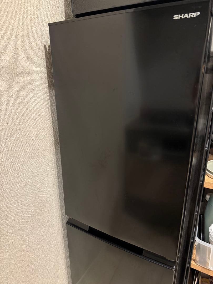 シャープ2023年製 179L 2ドア冷蔵庫 ブラックSJ18E2B