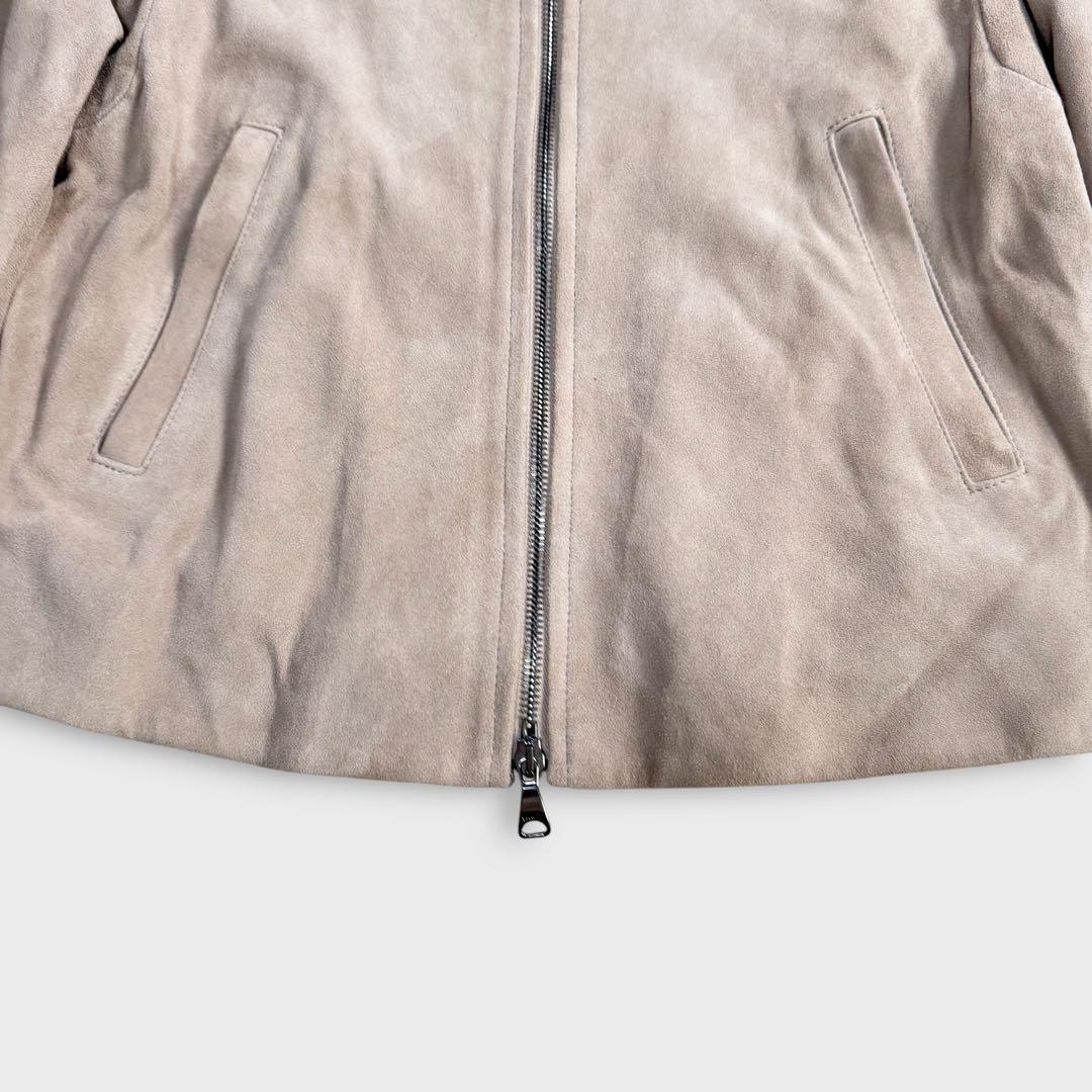 極美品 エンメティ ファイ ゴートスウェード ライダースジャケット ベージュ